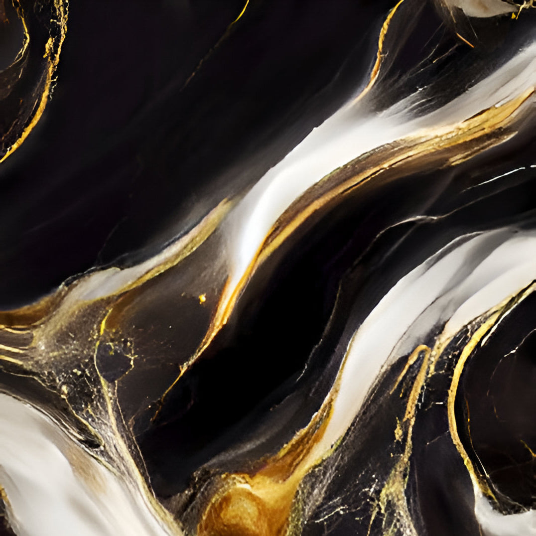 6 Black, White, Gold Marble Panels - 4 ft x 4 ft and 5 Silicone/Adhesive Tubes